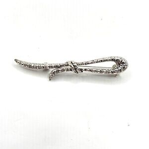 Elegant Silver Brooch Lapel Pin